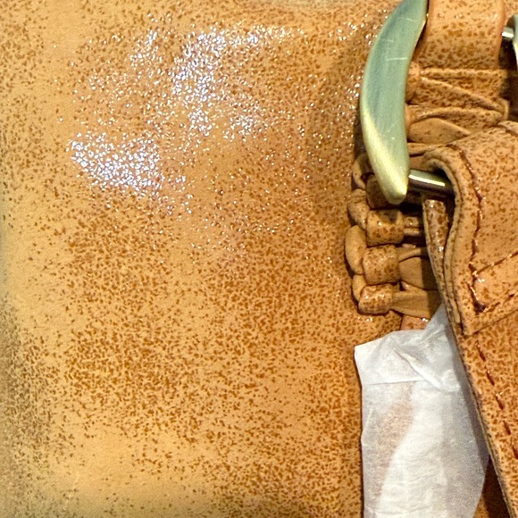 HOBO Tan Leather Tote with Gold Accents - Picture 5 of 10